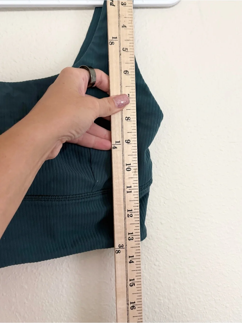 Lululemon Align Ribbed Bra A/B Cup Size 6 Green Jasper Ribbed Yoga Gym